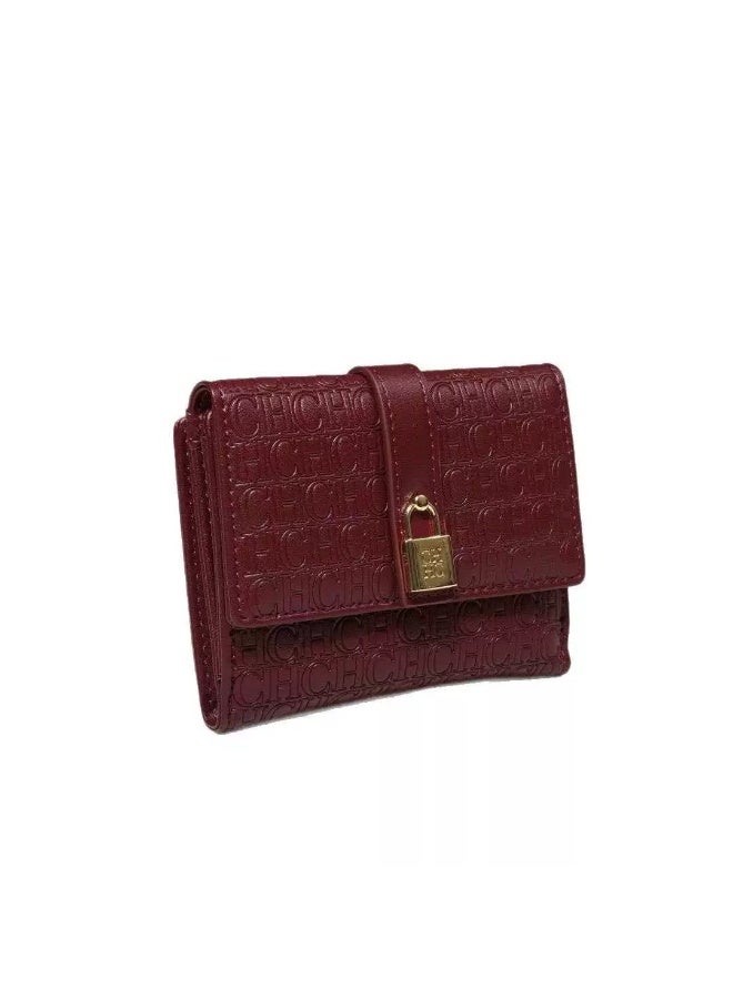 Chchmu Short Buckle PU Foldable Wallet with Multi-Function Coin Pocket - Image 2